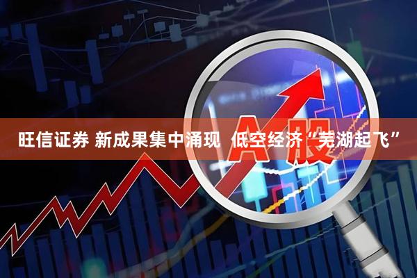旺信证券 新成果集中涌现  低空经济“芜湖起飞”